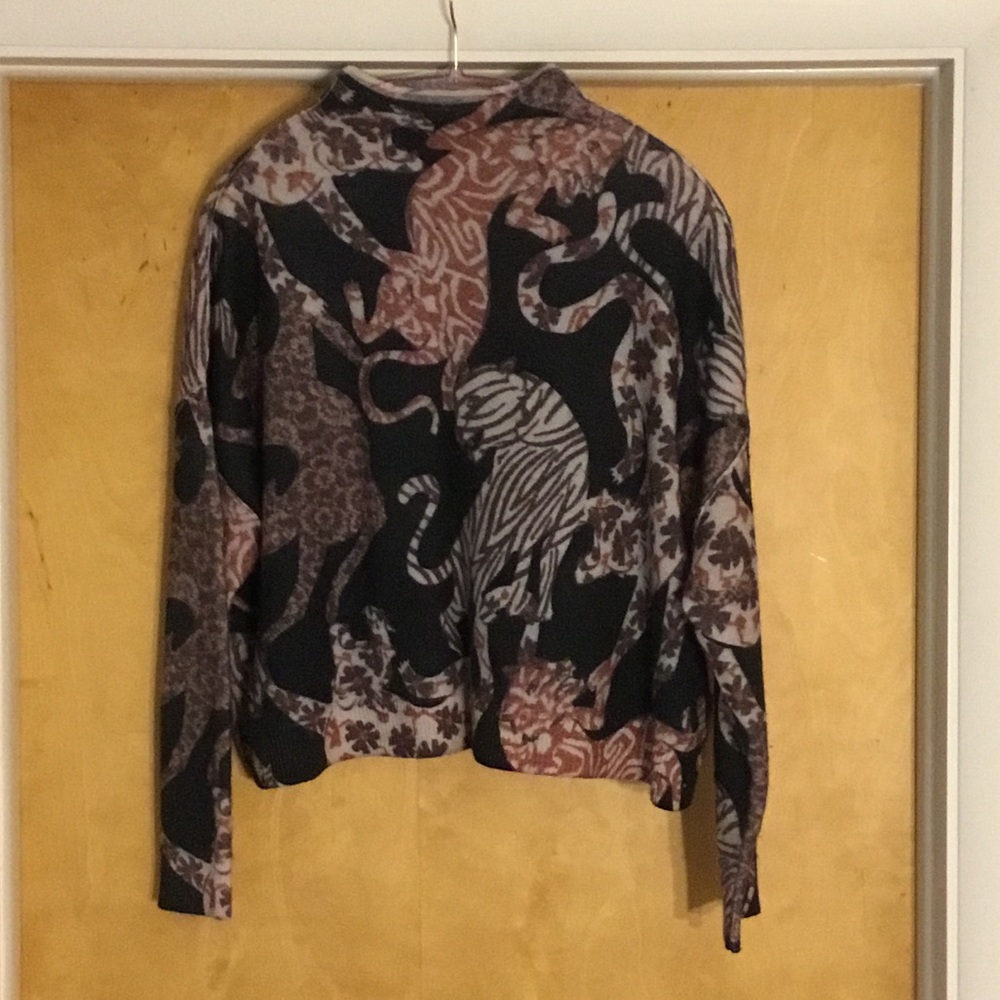 NWOT Anthrologie PILCRO 100% Cashmere Animal Print Sweater